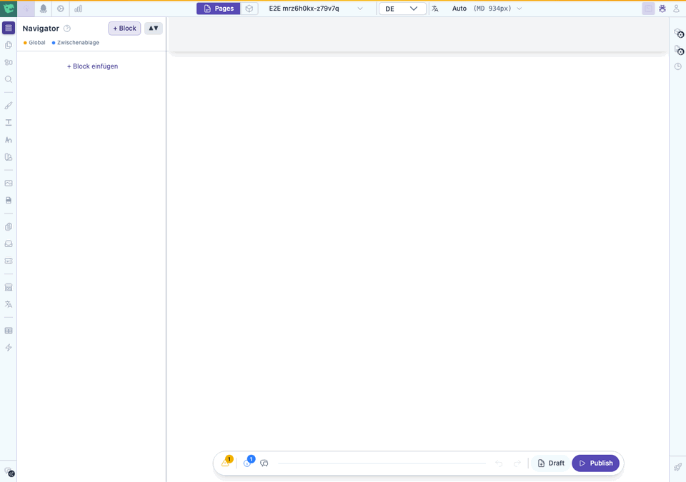Animated: pick headline from the Navigator block picker